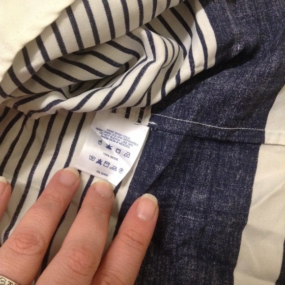 Silk Land's End Striped shirt dress plus size 18 - Picture 3 of 5